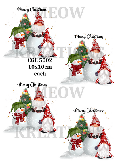 Gonk Christmas Decoupage Rice Paper - CGE 5002