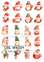 Gonk Christmas tree Decoupage Rice Paper - CGEM 6004
