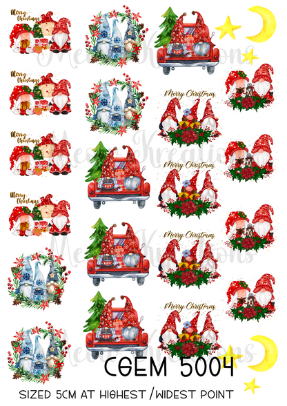 Gonk Christmas Decoupage Rice Paper - CGEM 5004