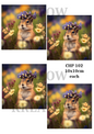 Floral Crown Chipmunks Decoupage Rice Paper – CHP 102