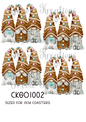 Gonk Gingerbread Christmas Decoupage Rice Paper - CKGO 1002