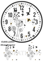 Bee & Dandelion Butterfly Clock Decoupage Rice Paper - CLOCK 15001