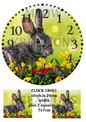 Hare Clock Decoupage Rice Paper - CLOCK 18001