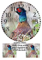 Pheasant Portrait Clock Decoupage Rice Paper - CLOCK 19001