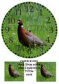 Pheasant Countryside Clock Decoupage Rice Paper - CLOCK 21001