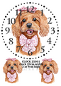 Cockapoo With Pink Bow Clock Decoupage Rice Paper – CLOCK 25001