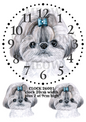 Shih Tzu Dog Clock Decoupage Rice Paper – CLOCK 26001