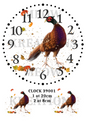 Autumn Pheasant Clock Decoupage Rice Paper - CLOCK 39001