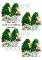 Gonk Christmas Tree Welsh Flag Decoupage Rice Paper - CTGOW 3002