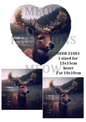 Stag with Floral Crown Decoupage Rice Paper - DEER 21001