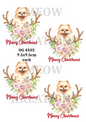 Pomeranian Dog Christmas Decoupage Rice Paper - DG 4502