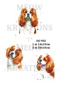 Cavalier King Charles Spaniels Decoupage Rice Paper – DG 902