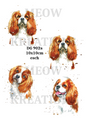 Cavalier King Charles Spaniel Portraits Decoupage Rice Paper – DG 902a