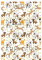 Cartoon Dogs & Bones Decoupage Rice Paper - DGA 2101