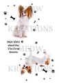 Papillon Dog Paw Prints Decoupage Rice Paper - DGA 3201