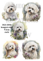 Bichon Frise Floral Watercolour Decoupage Rice Paper - DGA 4302