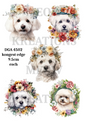 Bichon Frise Dog with Floral Crown Decoupage Rice Paper - DGA 4502