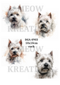West Highland Terrier Watercolour Decoupage Rice Paper - DGA 4902