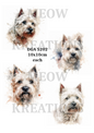 West Highland Terrier Watercolour Decoupage Rice Paper - DGA 5202