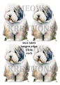Old English Sheepdog Watercolour Decoupage Rice Paper - DGA 5803