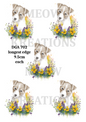 Jack Russell Floral Watercolour Decoupage Rice Paper - DGA 702