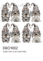 Gonk Grey Dog Decoupage Rice Paper - DGO 4002