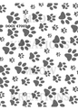 Dog Paw Print Pattern Decoupage Rice Paper - DOGV 47002