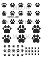 Dog Paw Prints Mixed Sizes Decoupage Rice Paper - DOGV 51001