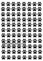 Dog Paw Print Pattern Decoupage Rice Paper - DOGV 52001