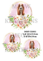 Basset Hound & Roses Decoupage Rice Paper - DOGV 55001