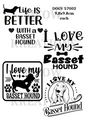 Basset Hound Quotes Decoupage Rice Paper - DOGV 57002