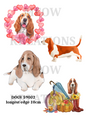 Basset Hound Designs Decoupage Rice Paper - DOGV 59002