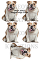 English Bulldog Portraits Decoupage Rice Paper - DOGV 6002