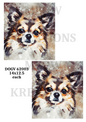 Long Haired Chihuahua Portrait Decoupage Rice Paper - DOGV 62003