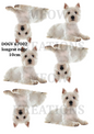 West Highland Terrier Portraits Decoupage Rice Paper - DOGV 67002