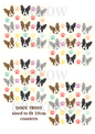 French Bulldog Pattern Decoupage Rice Paper - DOGV 78002