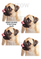 Pug Dog Side Portraits Decoupage Rice Paper - DOGV 81002