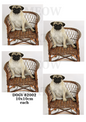 Pug Puppy Portraits Decoupage Rice Paper - DOGV 82002
