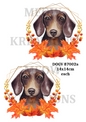 Autumn Dachshund Portrait Decoupage Rice Paper - DOGV 87002a