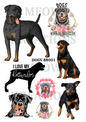 Rottweiler Dog Collection Decoupage Rice Paper - DOGV 88001