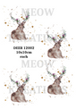 Stag with Floral Crown Decoupage Rice Paper - DEER 12002