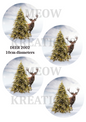 Stag & Christmas Tree Decoupage Rice Paper - DEER 2002