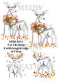 Stag & Fawn Autumn Leaf Decoupage Rice Paper - DEER 5001