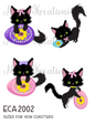 Cute Black Easter Cats Decoupage Rice Paper – ECA 2002