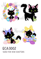 Black Cats & Easter Eggs Decoupage Rice Paper – ECA 3002