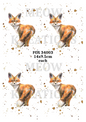 Watercolour Red Foxes Decoupage Rice Paper – FOX 34003