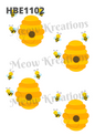 Cute Bee & Honey Hive Decoupage Rice Paper - HBE 1102