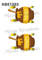 Cute Bee & Honey Pot Decoupage Rice Paper - HBE 1203