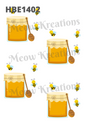 Cute Bee & Honey Pot Decoupage Rice Paper - HBE 1402