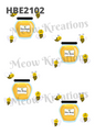 Cute Bee & Honey Pot Decoupage Rice Paper - HBE 2102